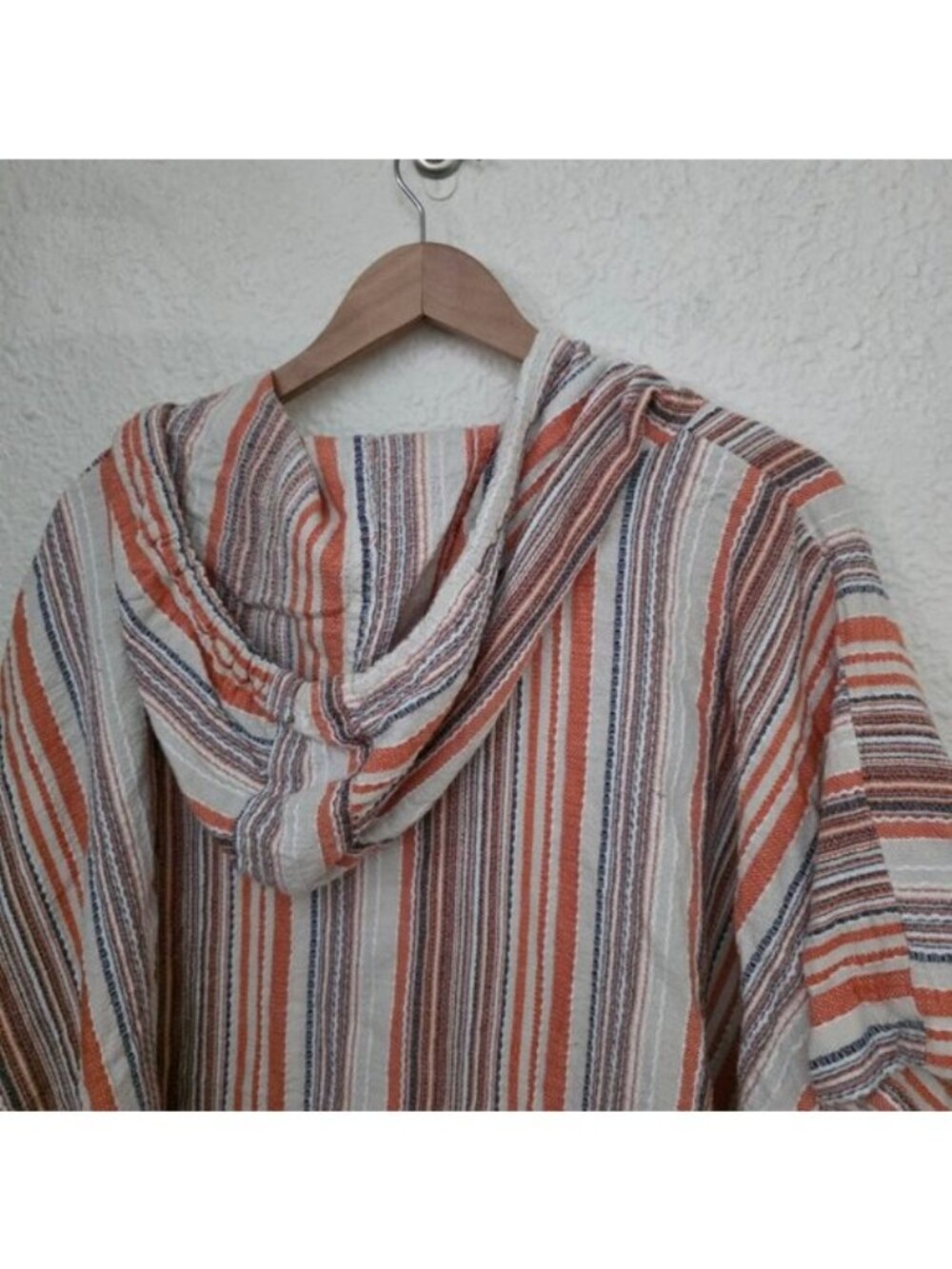 Sundance Beach Path Stripes Cover Up Hoodie Kimono Women's Size XL - Picture 6 of 8